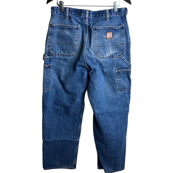 Vintage Carhartt Double Knee Dungaree Denim Jeans 32X32 - Picture 4 of 7